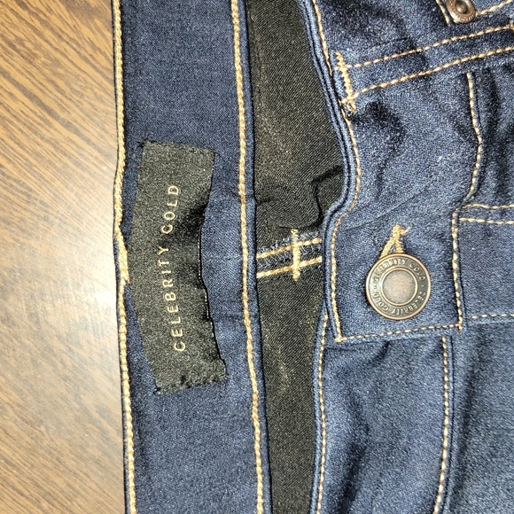 Celebrity Gold Blue Denim Jeans Sz 18 - Picture 3 of 4
